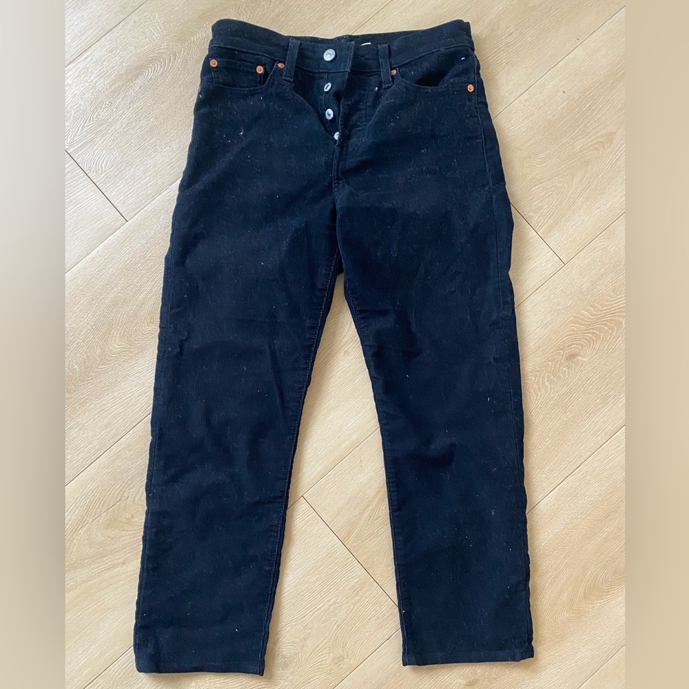 Levi’s Wedgie Fit Black Corduroy Jeans Size: W27 L 26